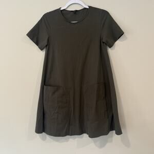 COS Cotton Mini Swing Dress Minimalist With Pockets XS 2426